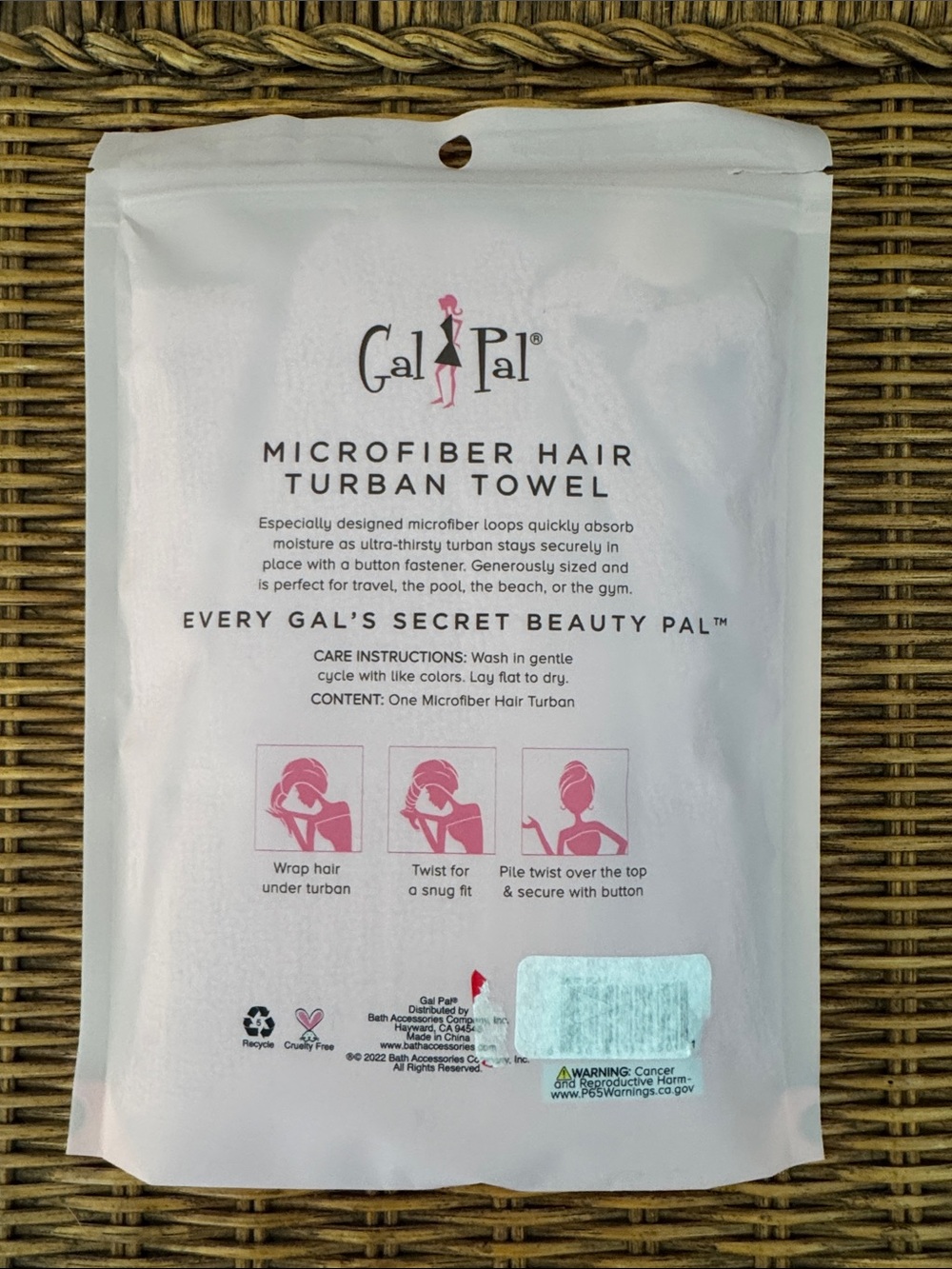 Microfiber Hair Turban Towel - Picture 2 of 2